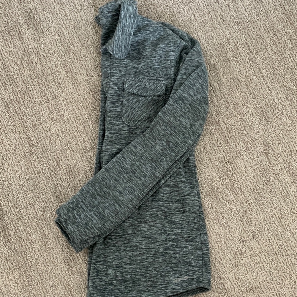 Eddie Bauer grey fleece jacket
